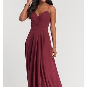 Kleinfeld Sangria bridesmaid dress - size 6, true to size